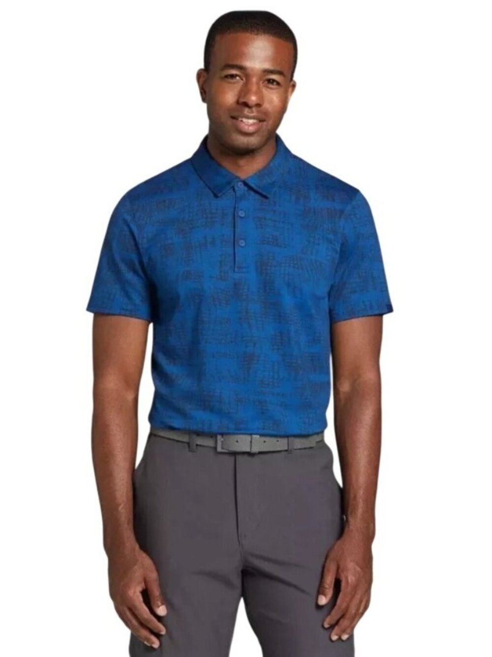 New VRST XXL Mens Blue Graphic Polo Golf Shirt Moisture-Wicking & Breathable
